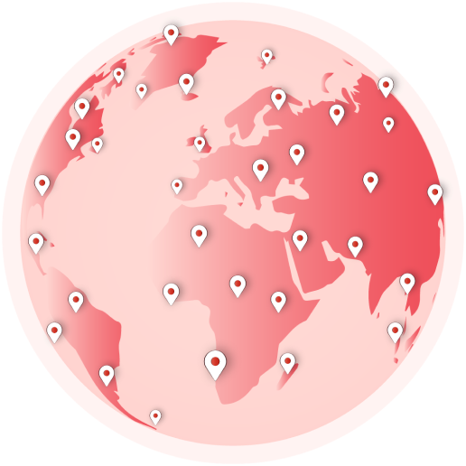 Symlex VPN Server Locations Map
