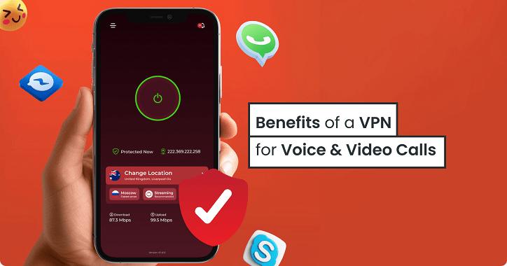 voice and video call with a vpn